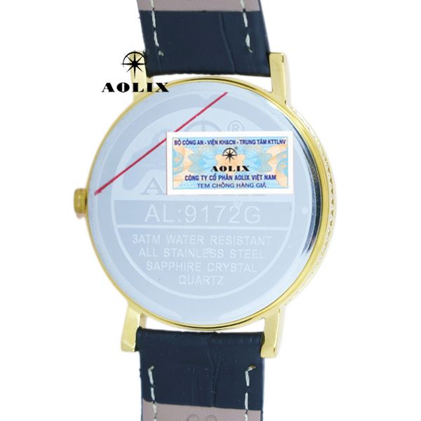 đồng hồ đôi dây da aolix al-9172