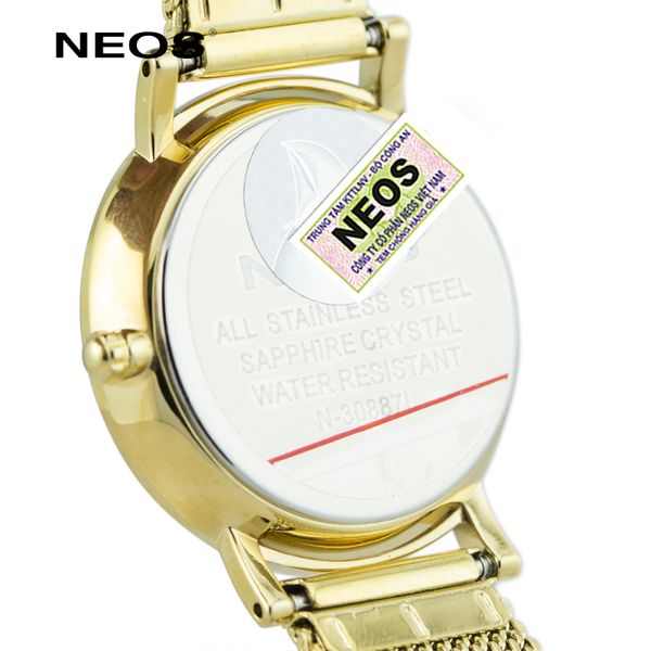 đồng hồ 6 kim nữ dây lưới neos n-30887l