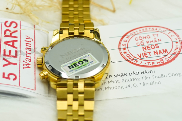 đồng hồ chronograph 6 kim nam neos n-50547m sapphire bảo hành chính hãng