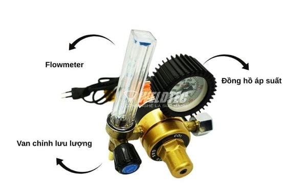 Cấu tạo đồng hồ khí CO2