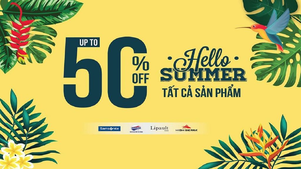 Hello Summer giảm đến 50% tất cả sản phẩm