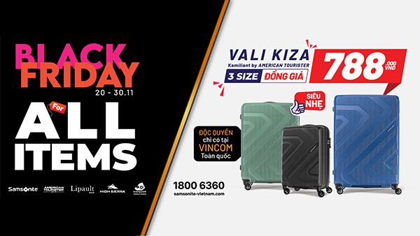 [Samsonite x Vincom] Deal độc quyền duy nhất Black Friday