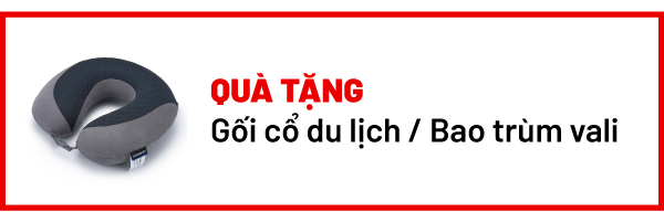 Quà tặng: Gối cổ du lịch hoặc bao trùm vali