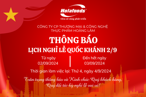 Thông báo nghỉ lễ 2/9/2024