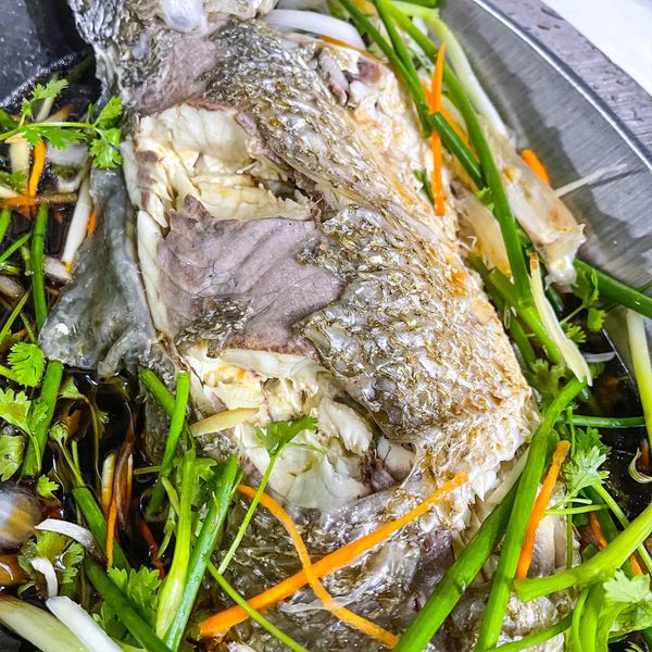 cá sủ hấp xì dầu