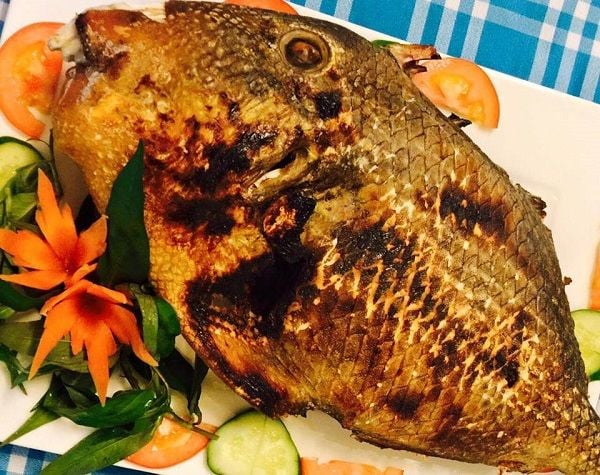 cá bò giáp nướng muối ớt