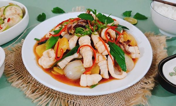 mực lá làm món gì ngon