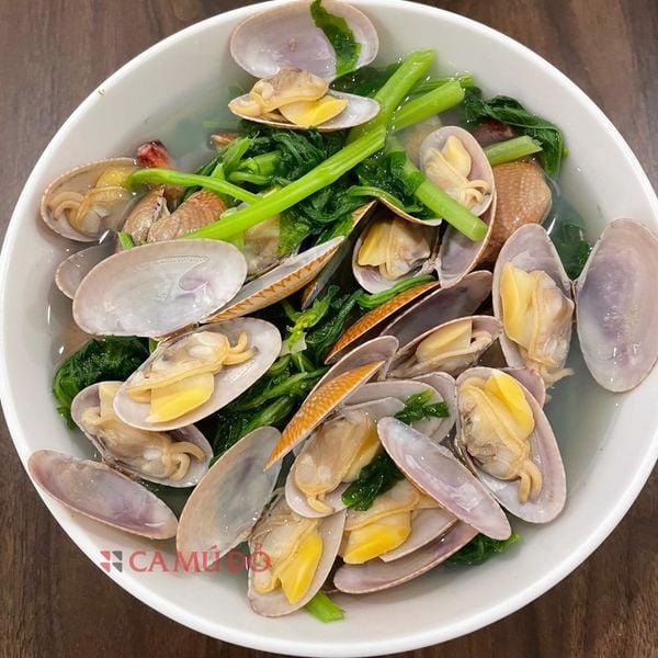 ngao hoa hấp cải