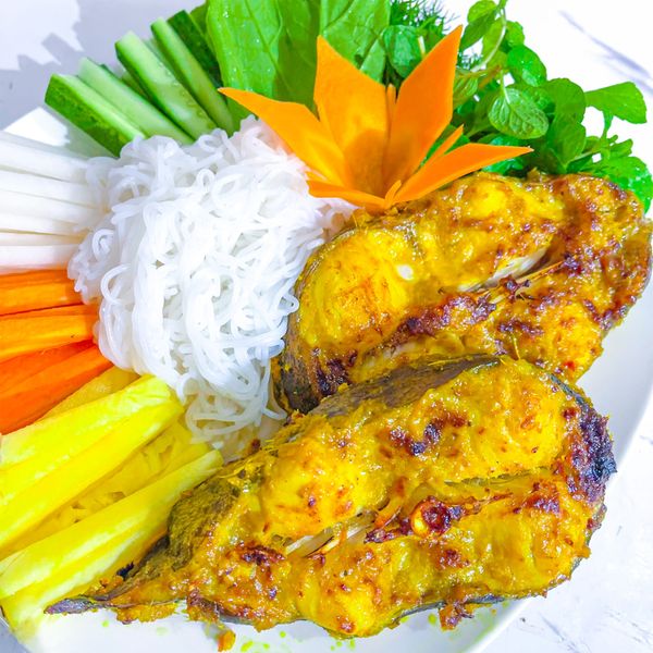 cá nheo nướng riềng mẻ