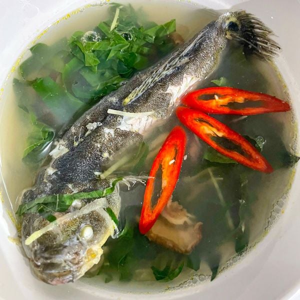 cá bống bớp nấu canh lá lốt