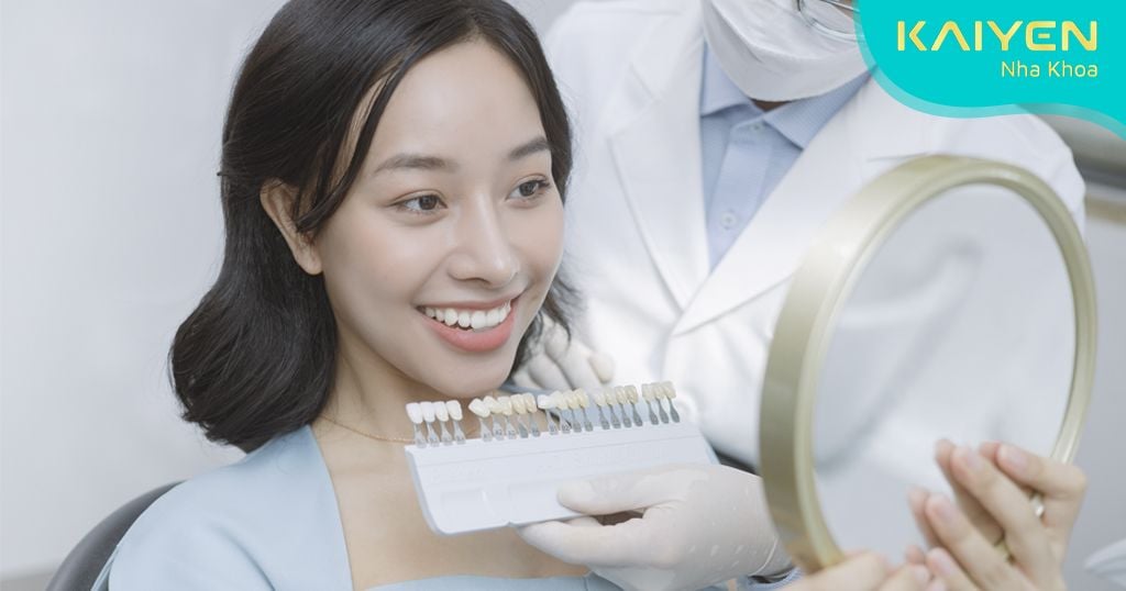 Khắc phục răng bị nhiễm màu fluor bằng phương pháp bọc răng sứ