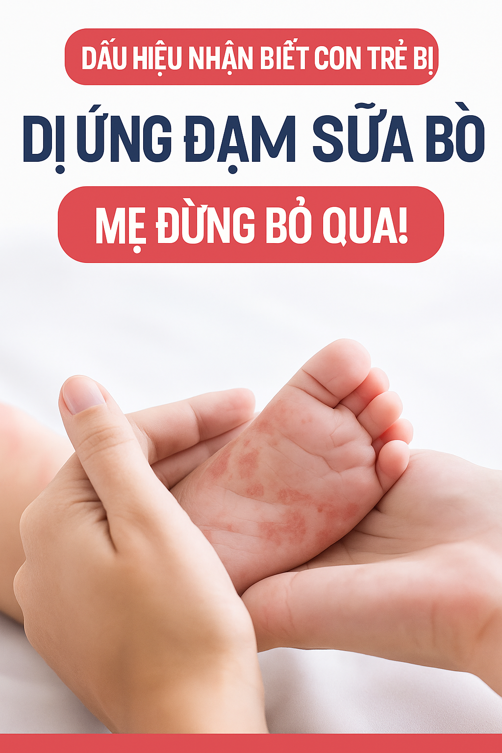 Dấu Hiệu Nhận Biết Con Trẻ Bị Dị Ứng Đạm Sữa Bò – Mẹ Đừng Bỏ Qua!