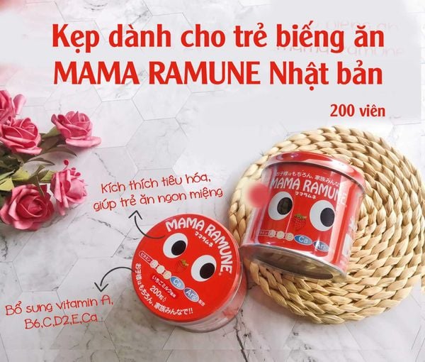 Kẹo cho trẻ biếng ăn Mama Ramune Nhật Bản - 200 viên
