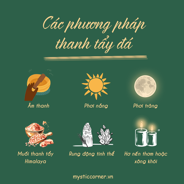 Các phương pháp thanh tẩy và nạp năng lượng tích cực cho đá