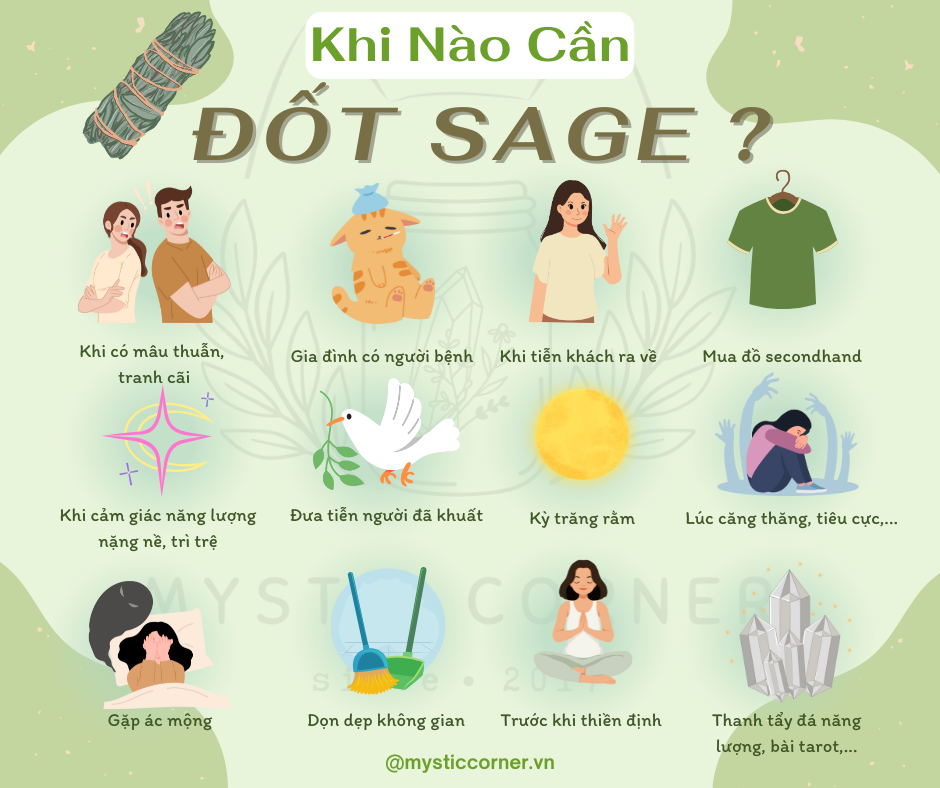 KHI NÀO CẦN ĐỐT SAGE - XÔ THƠM THANH TẨY?
