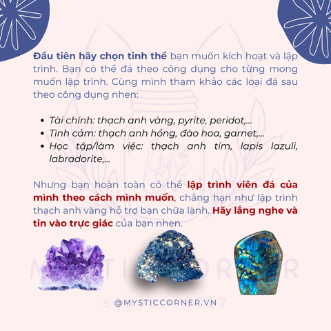 CÁC BƯỚC LẬP TRÌNH TINH THỂ - Phát Huy Tối Đa Năng Lượng