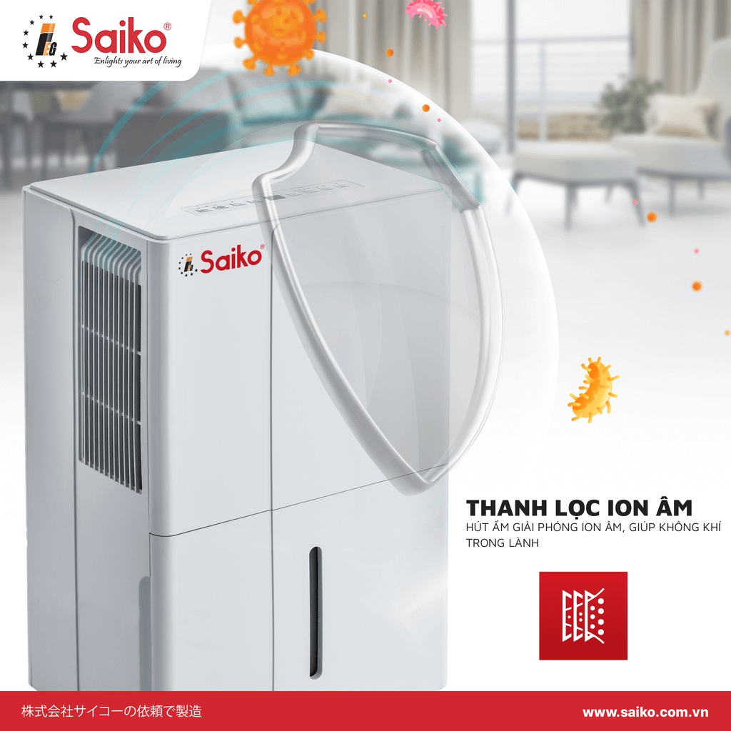 máy hút ẩm không khí Saiko HDF-50E