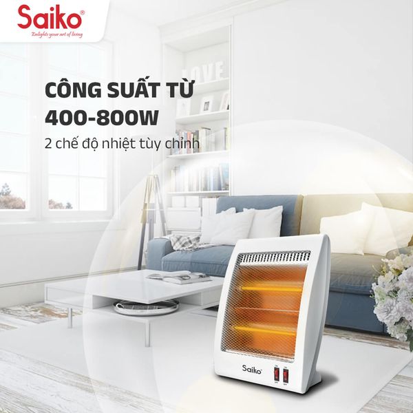 máy sưởi thạch anh 2 bóng saiko qh-806