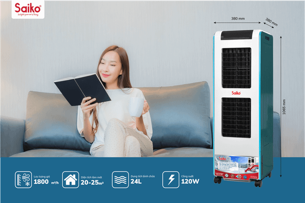 Máy làm mát không khí 2 tầng Saiko EC-1800C