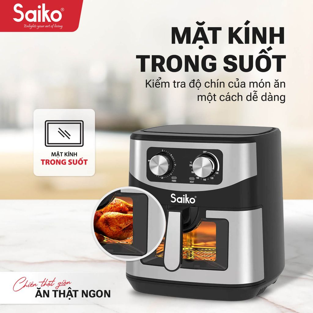 nồi chiên không dầu saiko 11 lít fry-p11