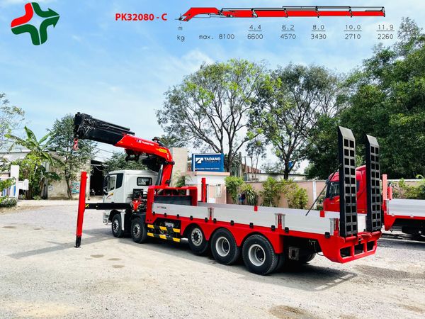 Thaco gắn cẩu Palfinger Pk32080