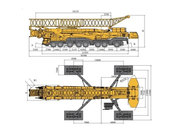 Cẩu lốp 1200 tấn XCA1200