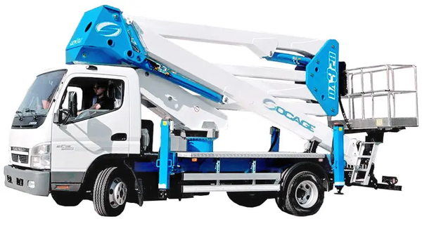 Xe nâng người Socage S boom làm việc trên cao