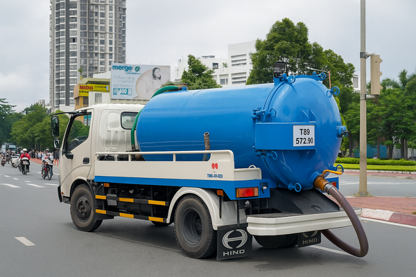 Xe hút bể phốt 5 khối
