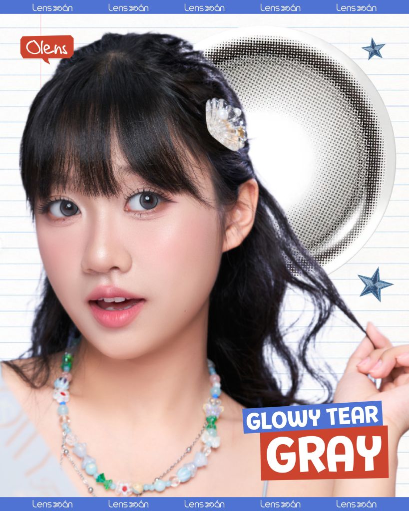 Lens Glowy Tear Gray – hiệu ứng xám khói glowy long lanh tự nhiên