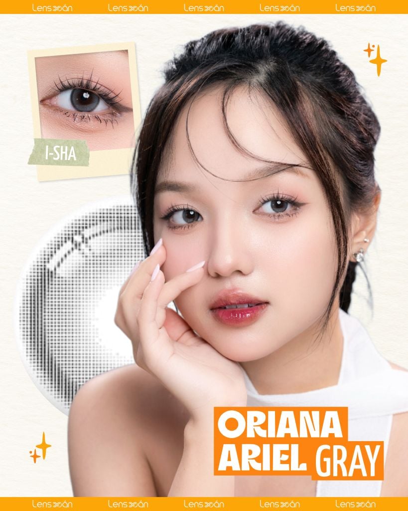 Oriana Ariel Gray – Lens xám ánh xanh pastel i-SHA