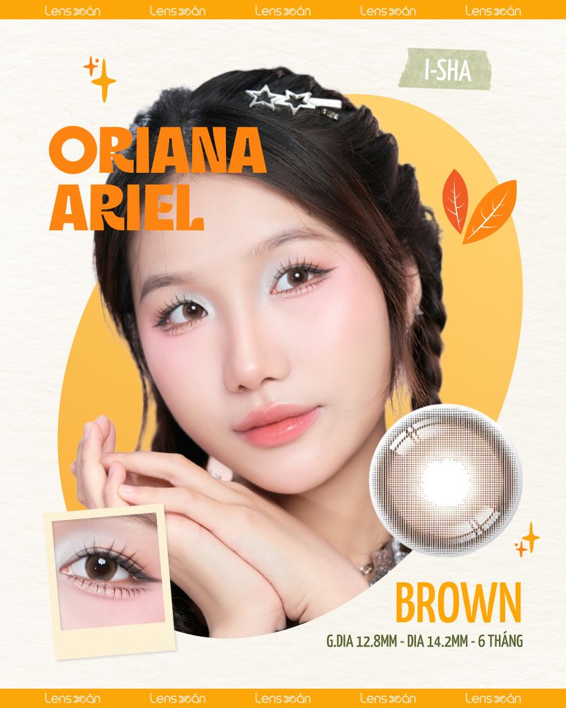 Ảnh bìa Oriana Ariel Brown – Lens nâu gỗ trong veo từ i-SHA