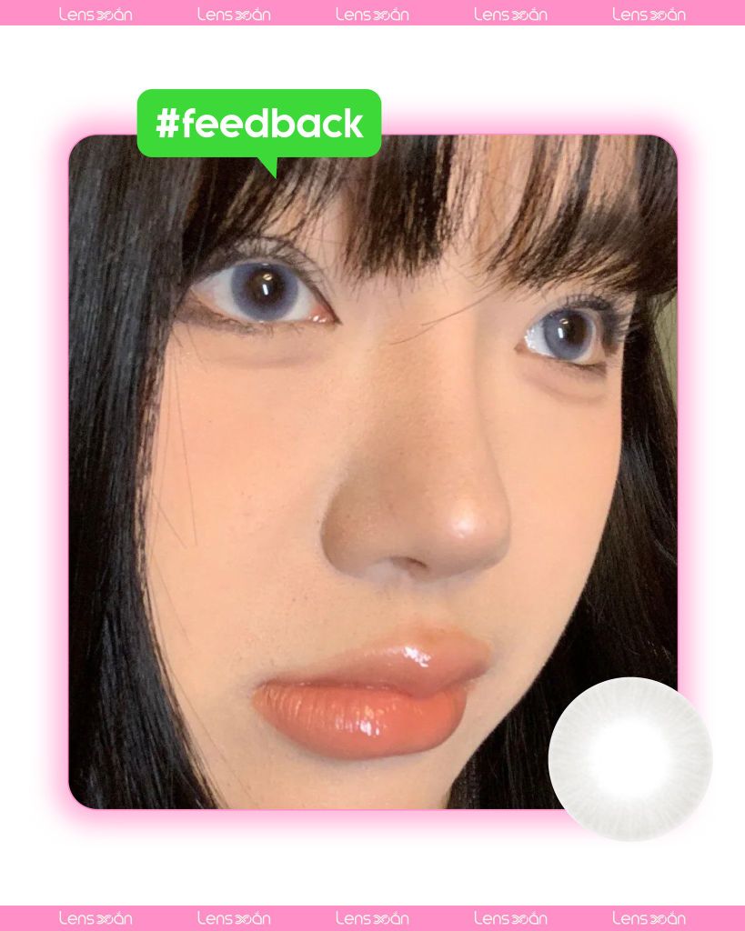 Lens Mini Gray – Lens xám không vân, không viền dành cho mắt nhỏ & layout nhẹ nhàng