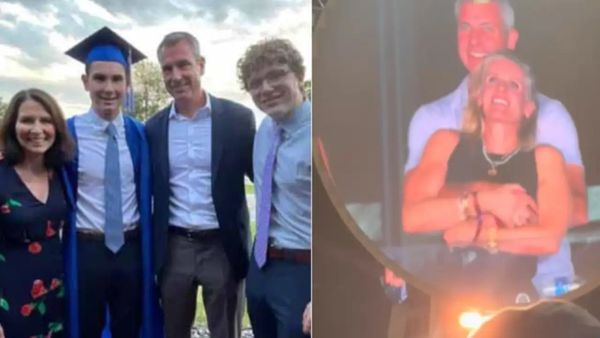 Ảnh cặp đôi bị kiss cam chiếu tại concert Coldplay: CEO Andy Byron và Kristin Cabot ôm nhau