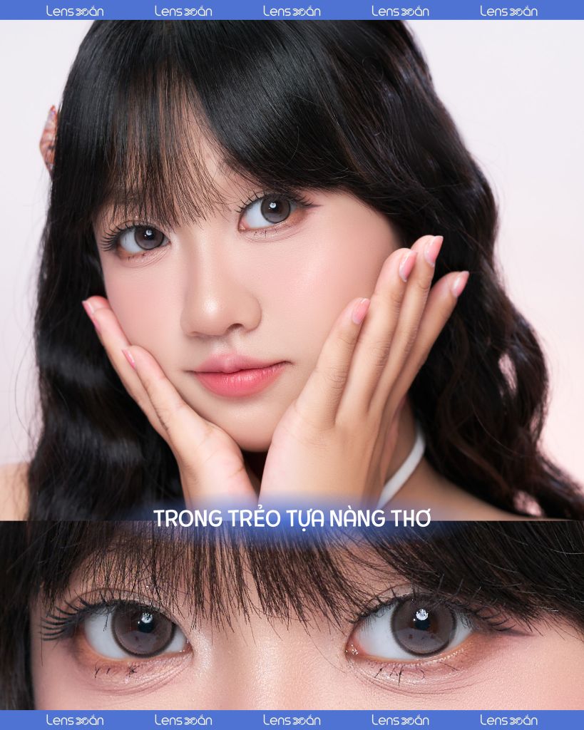 Glowy Tear Brown – Lens nâu đồng hiệu ứng mắt ướt Bling Bling