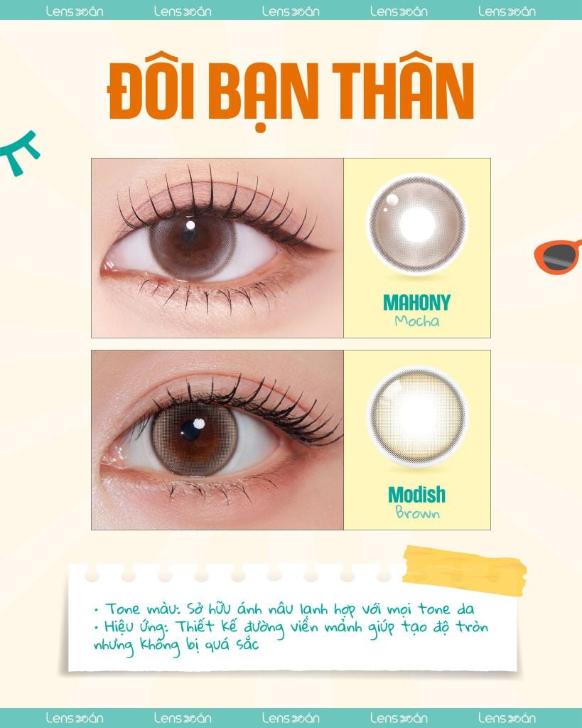Cả hai dòng lens đều có tone màu lạnh và viền mảnh nhẹ nhàng