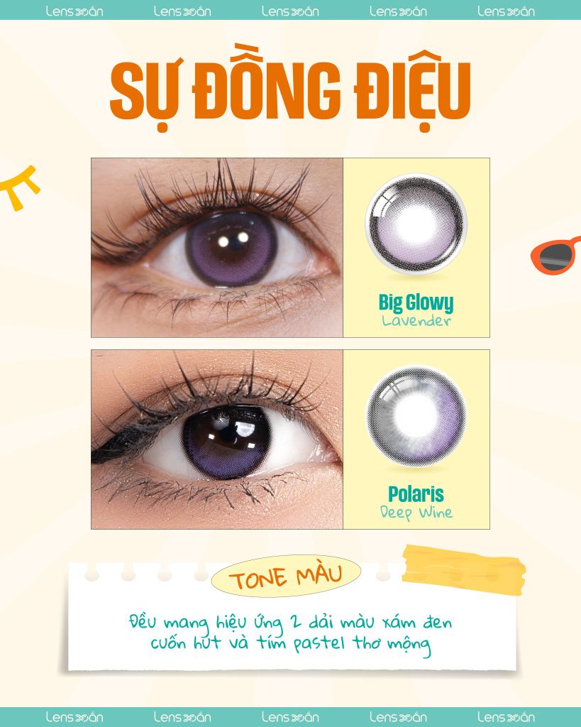 Hiệu ứng đồng điệu: tone xám đen + tím pastel lãng mạn