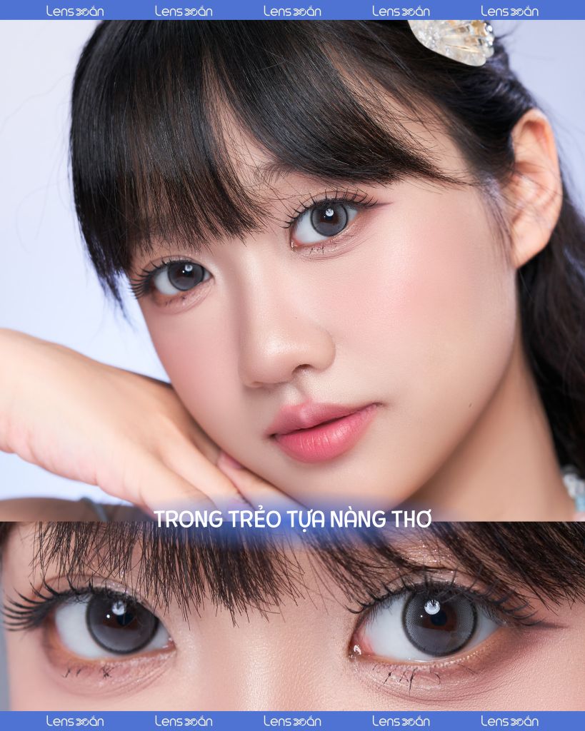 Lens Glowy Tear Gray – hiệu ứng xám khói glowy long lanh tự nhiên