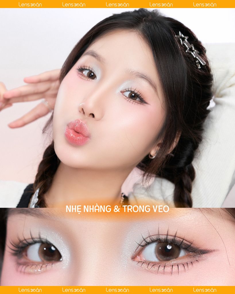 Ảnh bìa Oriana Ariel Brown – Lens nâu gỗ trong veo từ i-SHA
