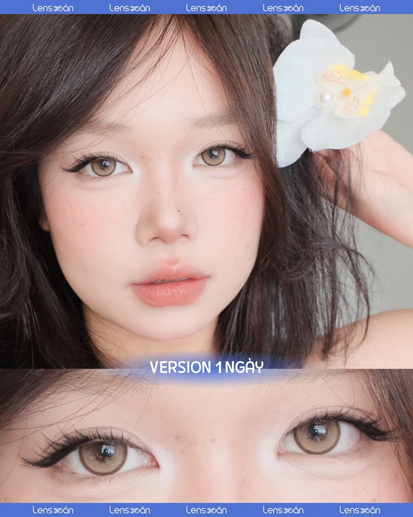 Lens BIV Oat Meal màu nâu trong veo tự nhiên