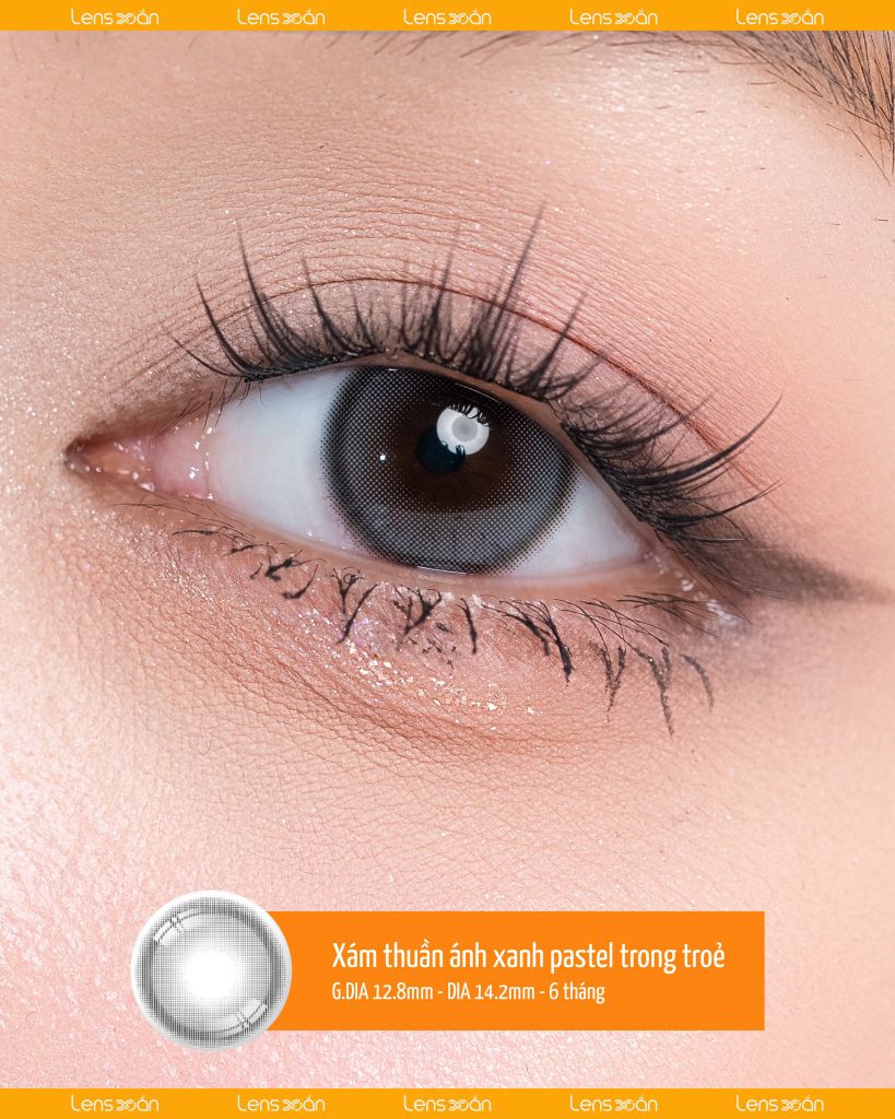 Oriana Ariel Gray – Lens xám ánh xanh pastel i-SHA