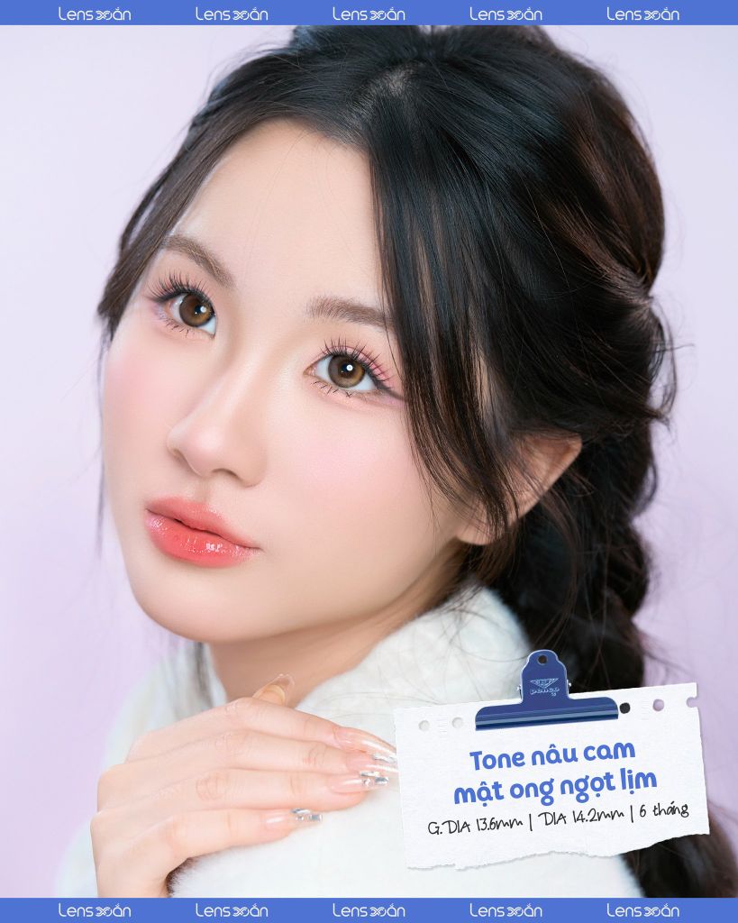 Lens One Pick Becca Azuki màu nâu mật ong tự nhiên