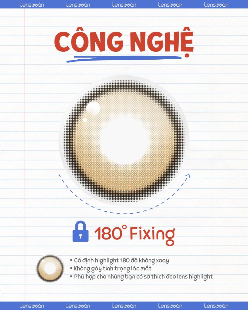 Lens BIV Oat Meal màu nâu trong veo tự nhiên