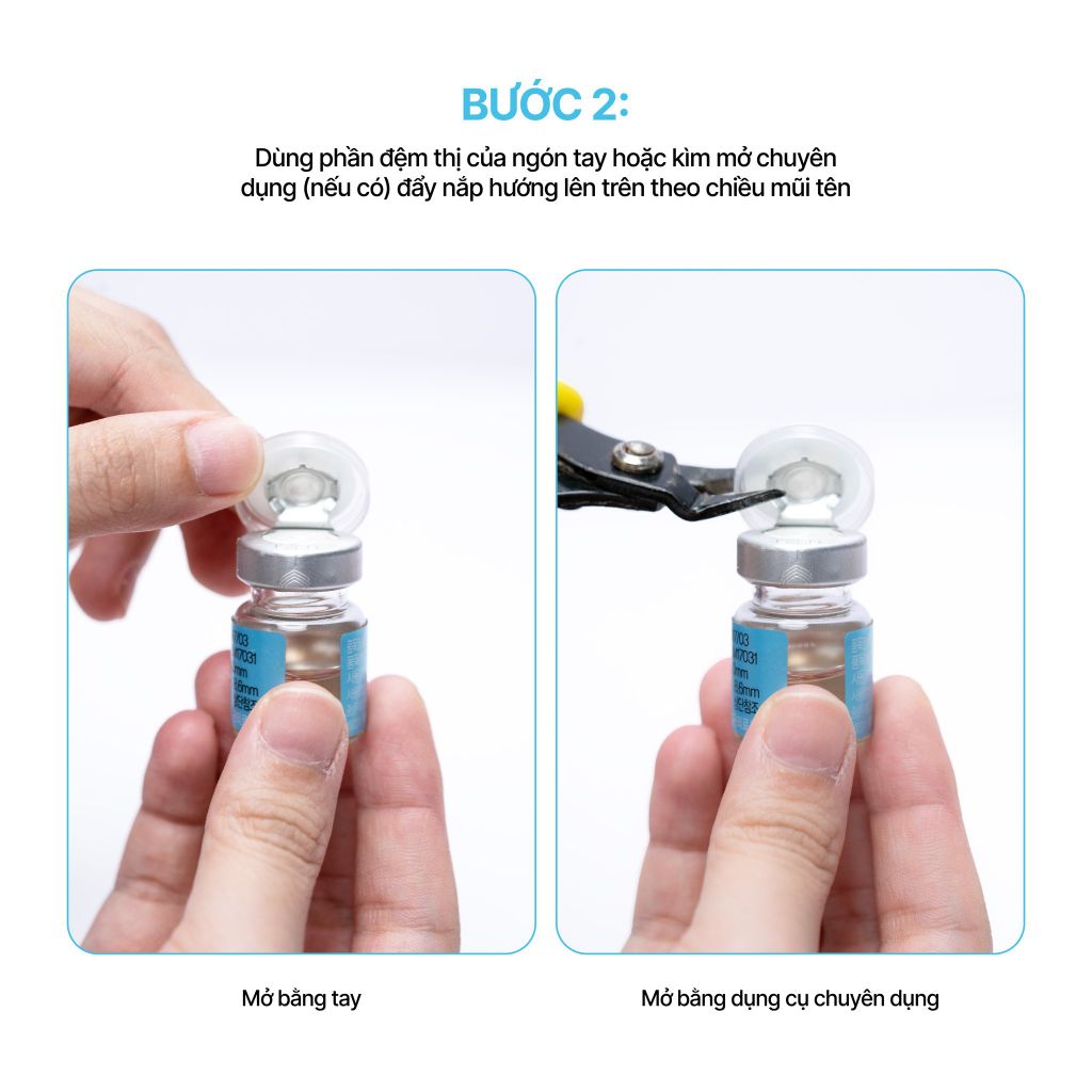 Vị trí mũi tên trên nắp lọ lens – bước xác định đầu tiên