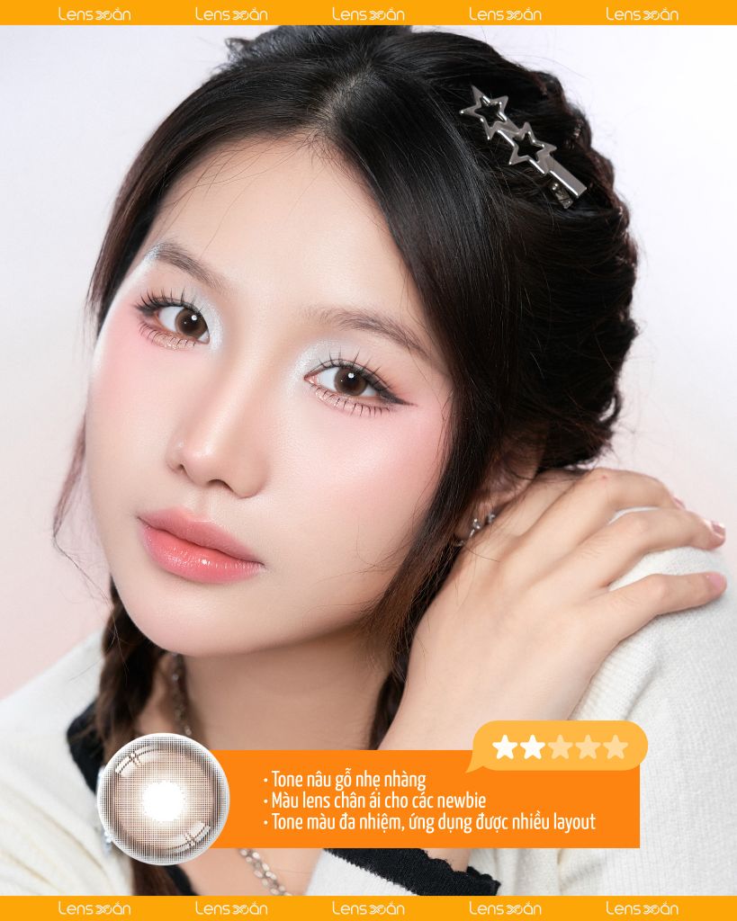 Ảnh bìa Oriana Ariel Brown – Lens nâu gỗ trong veo từ i-SHA