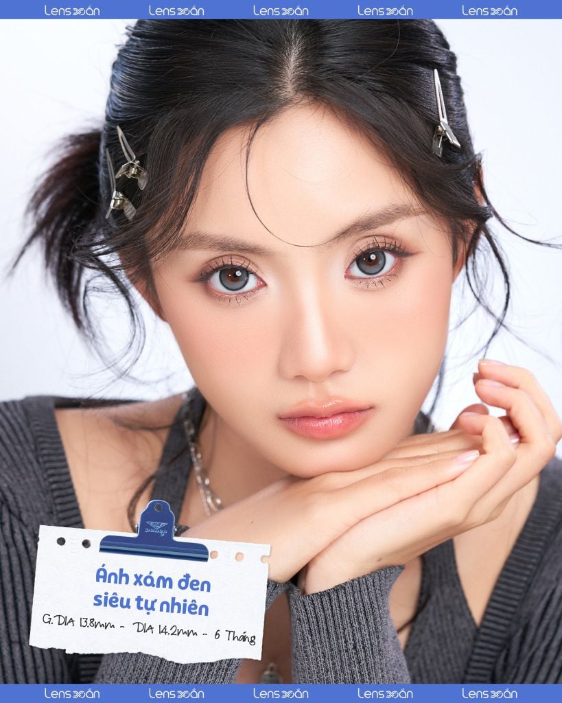 EOTD Gray – lens xám đen giãn tròng mắt búp bê