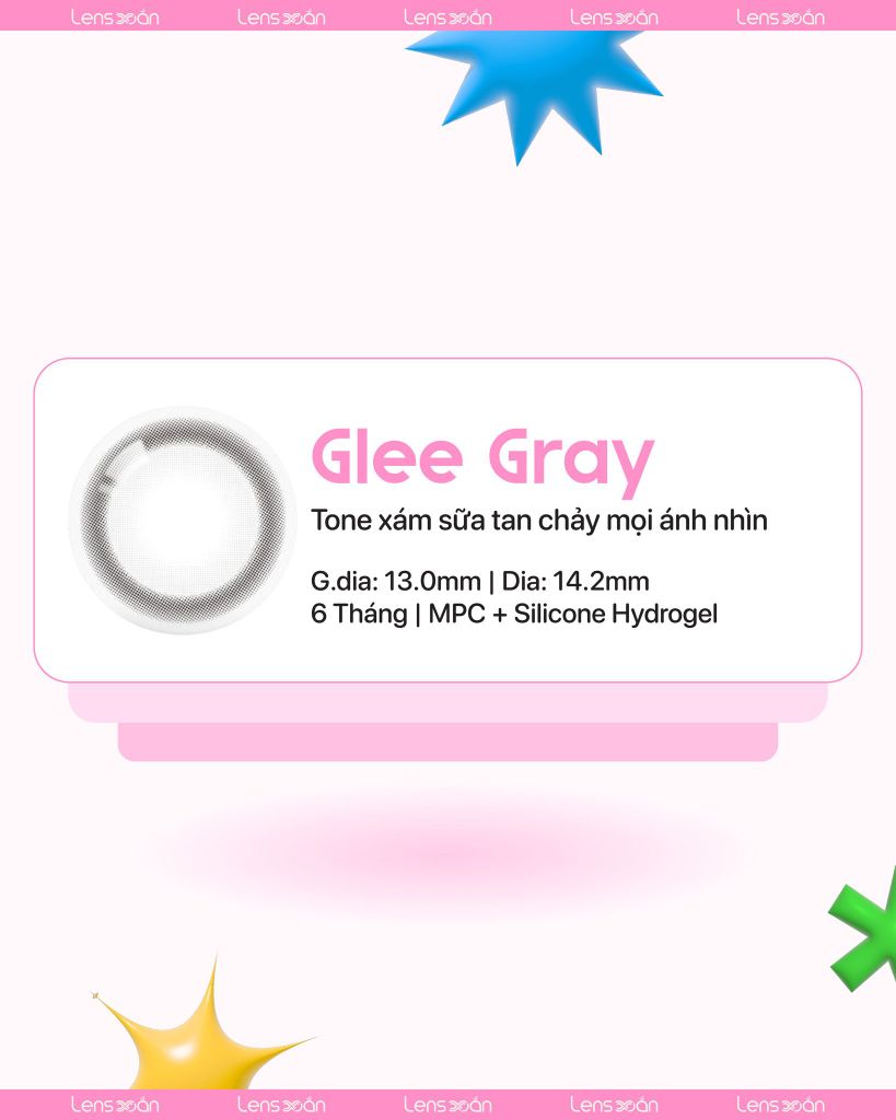 Ảnh Glee Gray – lens xám sữa nhẹ nhàng, tự nhiên