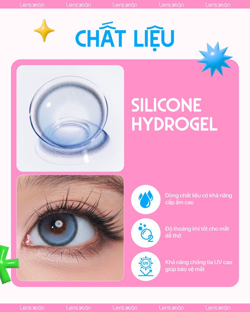 Lens BIV Fixing Venti Denim tone xanh xám ánh bạc, công nghệ highlight không xoay, G.DIA 13.8mm