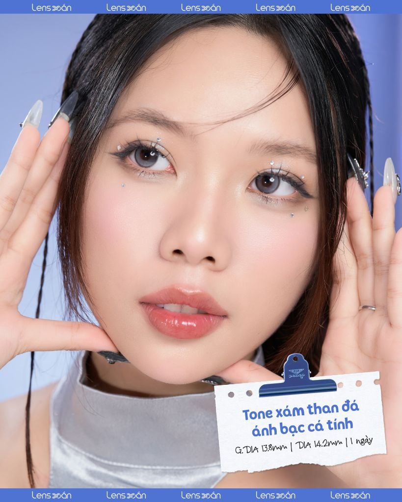 BIV Fixing Venti Charcoal – lens xám than đá ánh bạc 1 ngày, công nghệ Fixing 180°