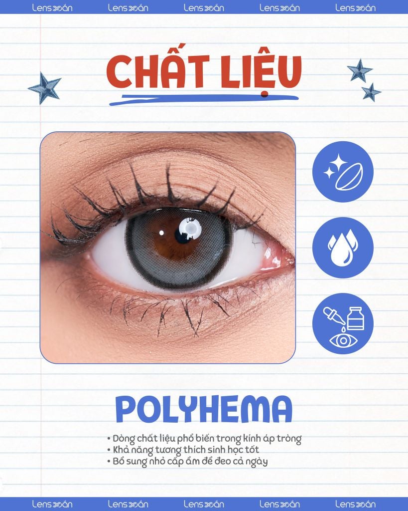 EOTD Gray – lens xám đen giãn tròng mắt búp bê
