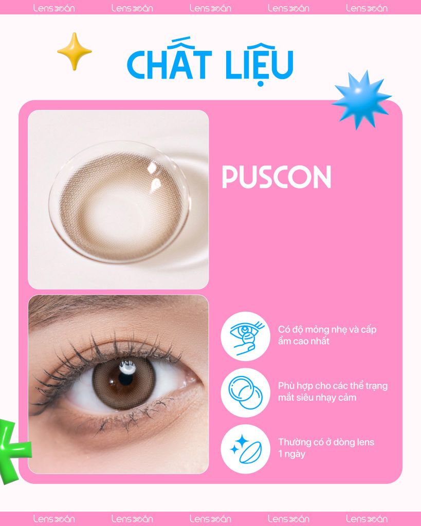Misty Ash Choco – Lens 1 ngày tone nâu choco ánh xám, tự nhiên và nhẹ nhàng, thiết kế viền trong suốt tạo đôi mắt trong veo